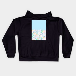 Pastel Geometric (Blue) Kids Hoodie